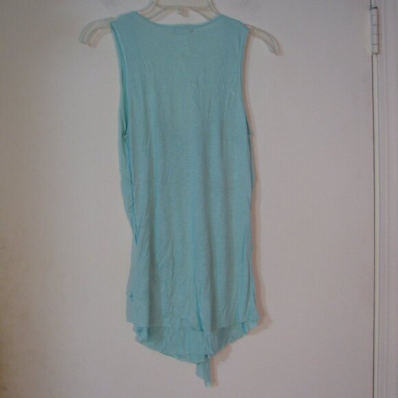 COPY - 2/$15 The Rag Story Top Juniors Small NWOT New Aqua Blue Tank Rouching - Picture 5 of 5